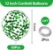 50pcs Green Foil Confetti Balloons,12 inch Latex Balloon with Green Confetti Inside for Birthday Family Party Wedding Party Baby Shower Decoration Supplies